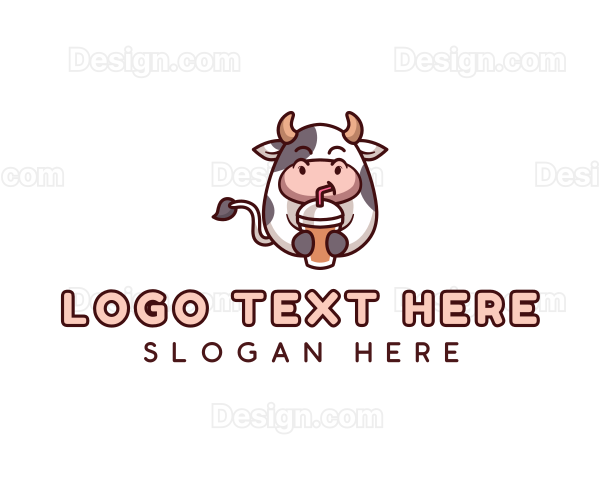 Milk Tea Cow Boba Logo