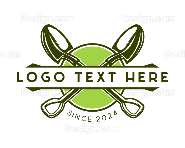 Gardening Landscape Shovel Logo