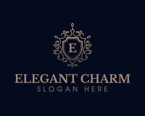 Elegant Shield Crest logo design