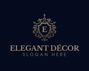 Elegant Shield Crest logo design