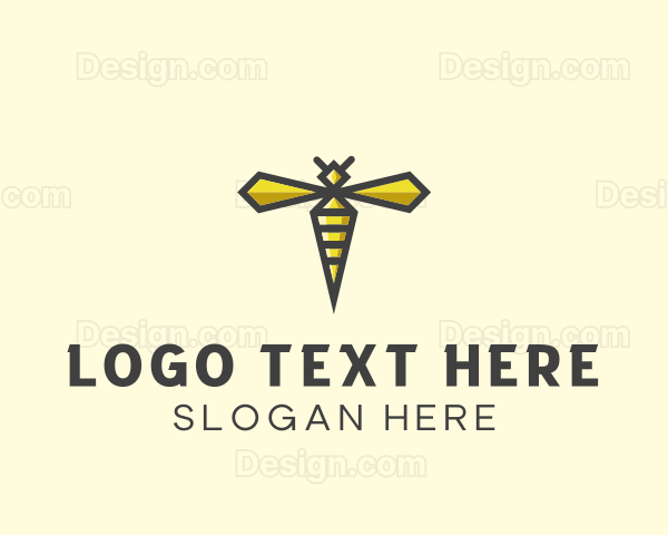Geometric Honey Bee Logo