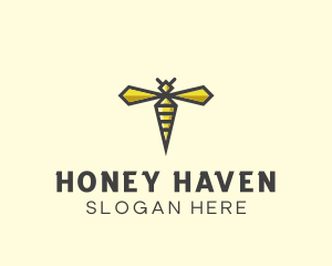 Geometric Honey Bee  logo design