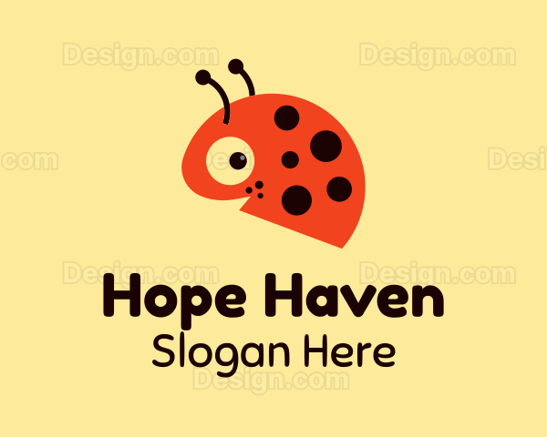 Ladybug Garden Insect Logo
