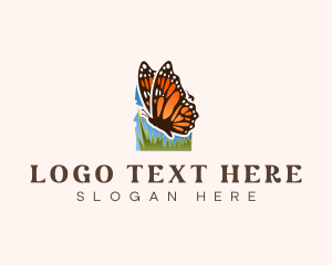 Idaho Monarch Butterfly Bug logo