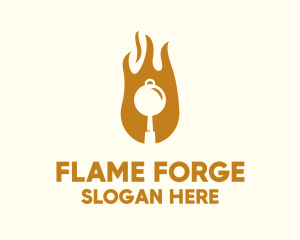 Flame Pan Restaurant logo design