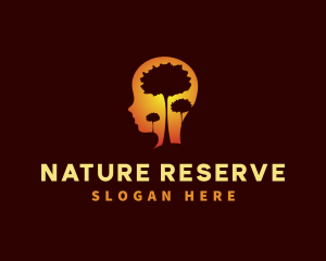 Nature Head Mental logo design