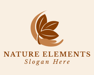 Nature Leaf Hand logo design