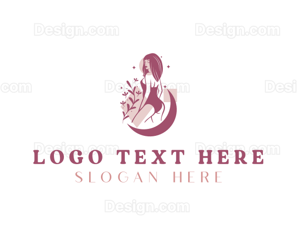 Floral Sexy Woman Logo