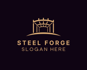 Steel Construction Structure logo design