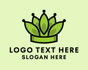 Botanical Leaf Crown  logo