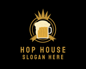 Beer Hops King  logo design