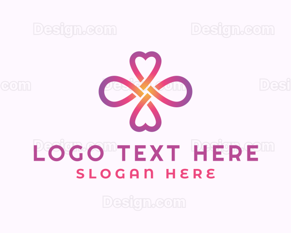 Heart Knot Loop Startup Logo