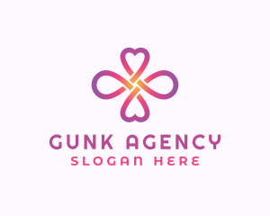 Heart Knot Loop Startup logo design