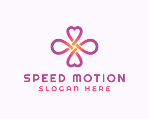 Heart Knot Loop Startup logo design