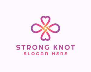 Heart Knot Loop Startup logo design