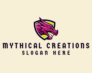 Mythical Dragon Monster logo design