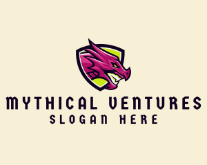 Mythical Dragon Monster logo design