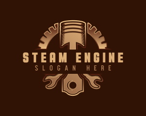 Engine Piston Mechanic logo design