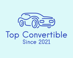 Blue Convertible Car  logo