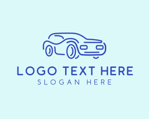 Blue Convertible Car  logo