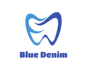 Abstract Blue Molar Tooth logo design