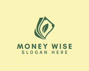 Leaf Dollar Bill Money logo design