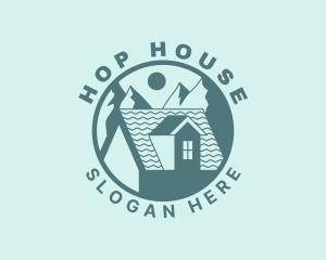 Mountain House Cabin logo design