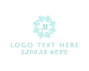 Tundra - Winter Snowflake Wreath logo design