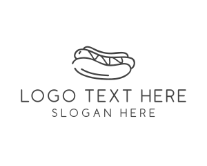 Simple Hot Dog Wordmark logo