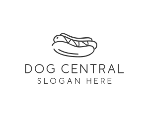 Simple Hot Dog Wordmark logo