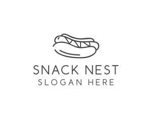 Simple Hot Dog Wordmark logo design