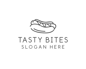 Simple Hot Dog Wordmark logo
