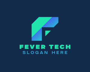 Tech Brand Letter F logo design