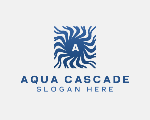 Aqua Ripple Wave logo design