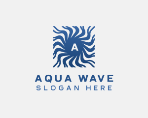 Aqua Ripple Wave logo design