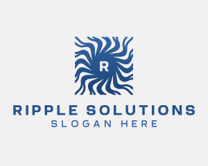 Aqua Ripple Wave logo