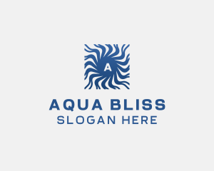 Aqua Ripple Wave logo design