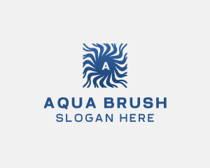 Aqua Ripple Wave logo design