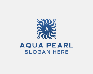 Aqua Ripple Wave logo design