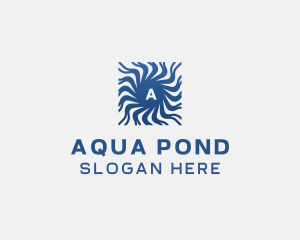 Aqua Ripple Wave logo design