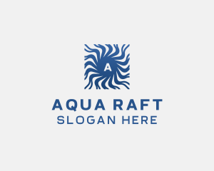 Aqua Ripple Wave logo design