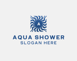 Aqua Ripple Wave logo design