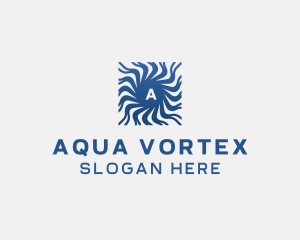 Aqua Ripple Wave logo design