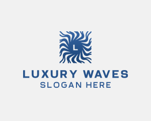 Aqua Ripple Wave logo design