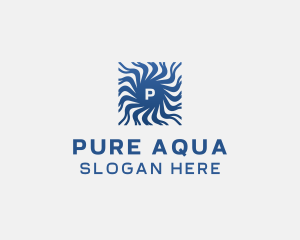 Aqua Ripple Wave logo design