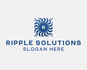 Aqua Ripple Wave logo design