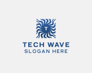 Aqua Ripple Wave logo design