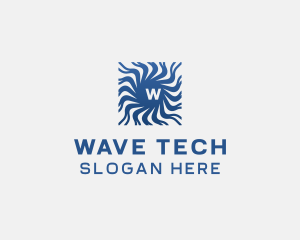 Aqua Ripple Wave logo design