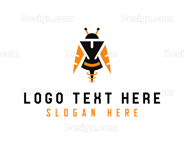 Wasp Push Pin Logo