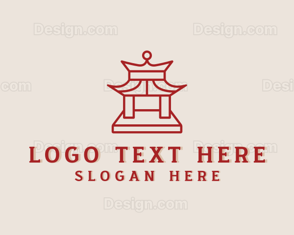 Chinese Pagoda Temple Logo